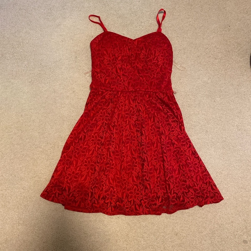 Detailed Red Dress